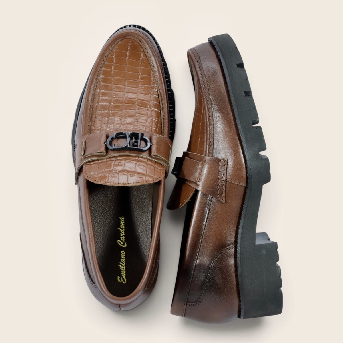 Mocasines Chunky en Piel Genuina de Res para Caballero - Modelo 802 y 806