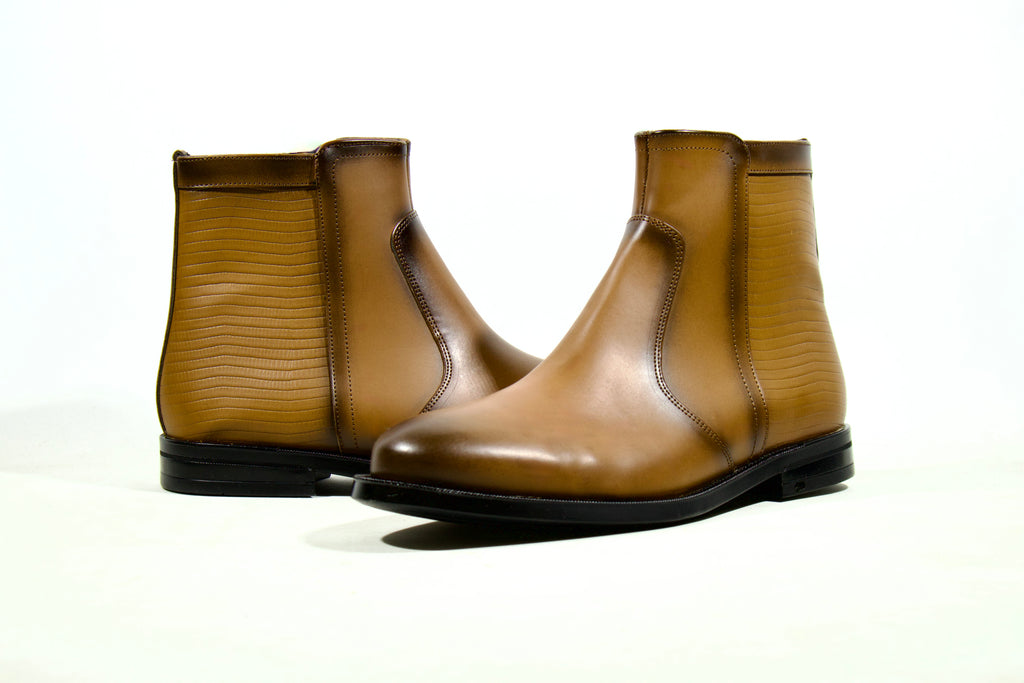 Bucéfalo 112 – Botín de Vestir para Caballero con Acabado Tipo Piel